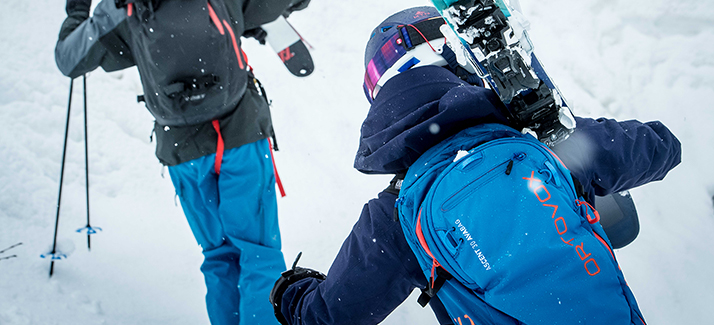 Small rucksack store for skiing